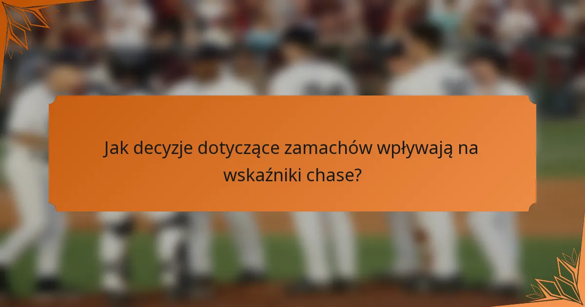 Jak decyzje dotyczące zamachów wpływają na wskaźniki chase?